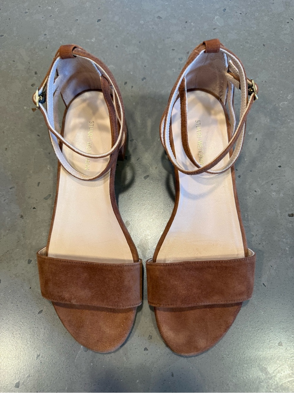 Stuart Weitzman Brown Suede Sandals